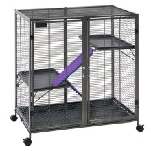 Jaula de metal para pequeños animales - DUOKU - JM-XC-093 - 3 niveles - ruedas - para hurón, cobaya, chinchilla