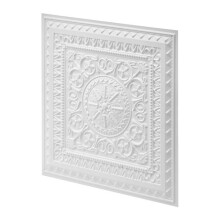 12er-Pack PVC-Deckenplatten 605x605 mm - Duoku - 3D-Paneele mit geometrischen Mustern in Weiß für abgehängte Decken