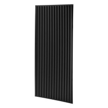 PVC-Deckenplatten 605x1215 mm-Duoku-12er-Pack, 3D-Paneele mit linearem Relief in Schwarz, geeignet für abgehängte Decken, Haus und Büro