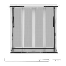 Raam voor Voedseltruck 91,5x91,5 cm - Duoku - met Opklapbare Plank, Ideaal voor Mobiele Cateringdiensten