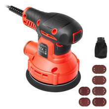 Excentrische Schuurmachine 127 mm 250 W-Duoku-voor het Schuren en Nauwkeurig Afwerken van Hout. Beschikt over 6 Instelbare Snelheden.
