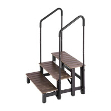 Escada para Spa com 3 Degraus-Duoku-com Corrimãos, Capacidade de 250 kg, Degraus Antiderrapantes, Largura de 820 mm