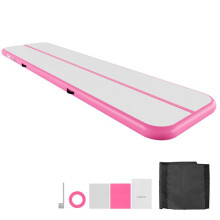 Aufblasbare Gymnastikmatte - DUOKU - HCYL-KFQD-006 - 400x100 cm - Rosa - Tragfähigkeit 200 kg
