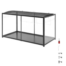 Jaula para hámster de metal - DUOKU - JM-XC-095 - 1206064,5 cm - Vista panorámica 360 - Aleación de aluminio y acrílico