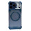 (Blue) Compatible For iPhone 17 Pro Frameless Case Magnetic Kickstand Horse Pattern Translucent Matte PC Phone Cover 1