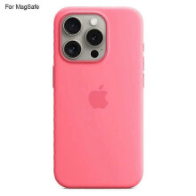 (Pink) For iPhone 15 Pro Case with MagSafe - Liquid Silicone Protective Cover_lhh