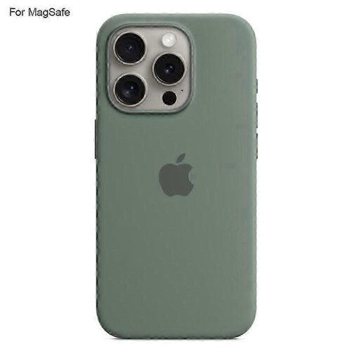 (Green) For iPhone 15 Pro Case with MagSafe - Liquid Silicone Protective Cover_lhh