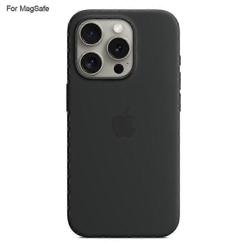 (Black) For iPhone 15 Pro Case with MagSafe - Liquid Silicone Protective Cover_lhh