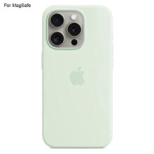 (Mint Green) For iPhone 15 Pro Case with MagSafe - Liquid Silicone Protective Cover_lhh