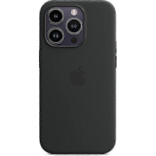 For iPhone 14 Pro Silicone Case with MagSafe Compatible with Wireless Charging Midnight Blue Protective Cover_lhh