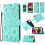 (Green) For iPhone 13 Pro Skin Feel Embossed Sunflower Horizontal Leather Case 1