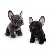 (Gray, 28cm) Bulldog Plush Toy Stuffed Animal Dachshund Dog Soft Plush Decorative Ornament Cute Creative Gift Home Decor Kids