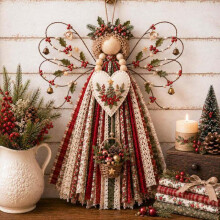 (3) Angel Fabric Hanging DIY Kit, Handmade Bunting Banner Decor for Wedding, Party, Room Decoration