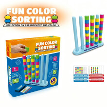 (7) Fun Color Stacking Blocks Challenge Puzzle Game for Family Party Night, Interactive Tabletop Toys, Kids & Adults