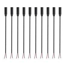 10Pcs Replacement 3.5mm Female Jack to Bare Wire Open End 2 Pole Mono 1/8 inch 3.5mm Jack Plug Conne