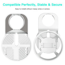 Outlet Wall Mount Holder Compatible with Nest WiFi Point Easy Installation and No Cord Clutter Holder Bracket No Screws, White, 1 Pack
