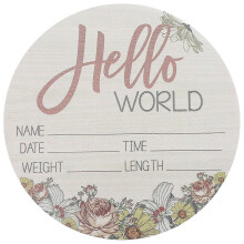 Wooden Birth Announcement Sign for Baby Announcement Sign