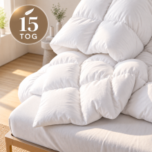 (Double (200x200cm), 15 TOG) Premium Microfiber Duvet – All-in-One Comforter, No Cover Needed, Soft Breathable