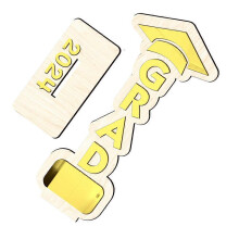 Golden Wooden Sign for Graduation Party Table Decoration 2024 Season