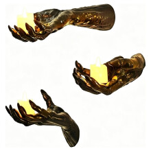 Halloween Decorations Indoor Gothic Decor Pack of 3 Wall Mounted Hands Creepy Reaching Hands for Gothic Wall Decorations