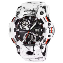 Mens LOQNCE Multi-functional Dual-Time Tactical Sports Calendar Alarm Watch