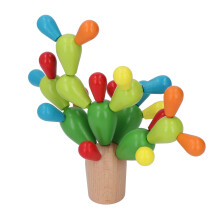 Holz Kaktus Montessori Stapelspiel