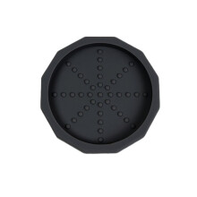Tappetino Pressino per Caffè Espresso, Tappetino Pressino per Caffè A Percolazione, Rotondo, In Silicone Alimentare, Compatto, Antiscivolo, Nero.