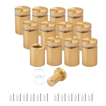Pacote com 12 Parafusos de Distância para Sinalização de Parede, Hardware de Montagem de Distância, Montagens de Distância para Moldura de Foto