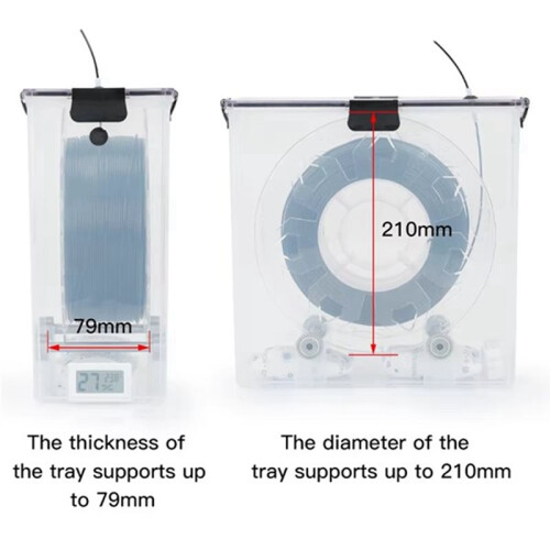 1set 3D Printer Filament Dry Box Storage Hot-Air Heating Storage Printing Material Box Holder Moisture-Resistant 2