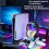 3-in-1 Charging Dock for PS5 Wireless Controller Fast Charging Dock RGB Ambient Lighting Headphone Storage Stand 4