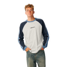(XL, Grey Marle) Rip Curl Mens Archive Sandman Panel Long Sleeve T-Shirt