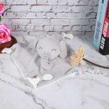 Baby Spielzeug Elefant Beruhigungstuch Grau