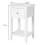 Levede Bedside Table Slim Modern End Table Drawer & Shelf Bedroom White 2