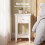 Levede Bedside Table Slim Modern End Table Drawer & Shelf Bedroom White 3
