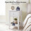 Levede Bedside Table Slim Modern End Table Drawer & Shelf Bedroom White 5