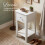 Levede Bedside Table Slim Modern End Table Drawer & Shelf Bedroom White 8