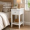 Levede Bedside Table Slim Modern End Table Drawer & Shelf Bedroom White 11