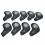 Golf Eisen Cover 9er Set schwarz 10