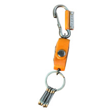 Vintage Dice Pack Cowhide Leather Keychain Metal Loop Key Fob Belt Gifts Random Color