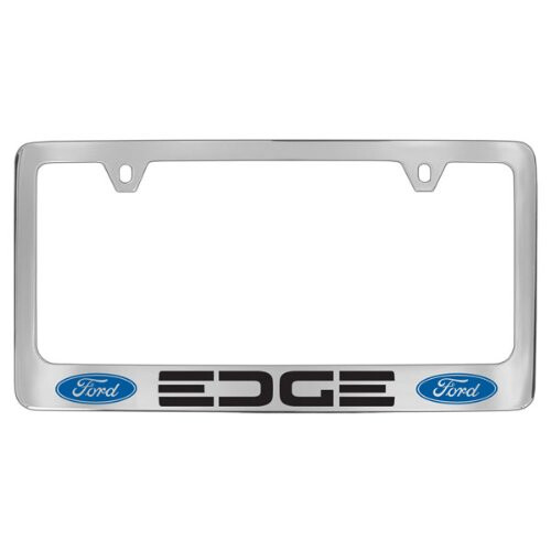 Ford Ford Edge License Plate Frame (2 Hole/Brass Chrome/Wide)