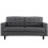 Empress Upholstered Fabric Loveseat - Gray 1