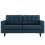 Empress Upholstered Fabric Loveseat - Azure 1