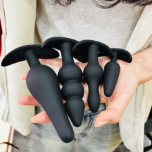 Anal Butt Plug Set Kit Dildo Beads Prostate Massager Sex Toys for Men Women 4pc