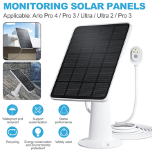 Waterproof Solar Panel Charger for Arlo Pro 3/Pro 4/Ultra/Ultra 2 Floodlight