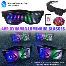 DIY Edit Bluetooth LED Glasses APP Control for Party Decor Display Text Drawings