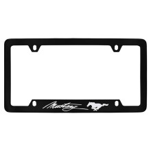 Ford Mustang License Plate Frame Holder (4 Hole Black/Bottom)