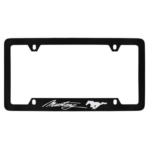 Ford Ford Mustang License Plate Frame Holder (4 Hole Black/Bottom)