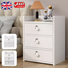 3 Drawer Wooden Bedroom Bedside Cabinet Furniture Storage Nightstand Side Table