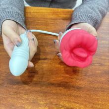 Oral Clit Licking Tongue Vibrator G-Spot Thrusting Dildo Adult Sex Toy For Women