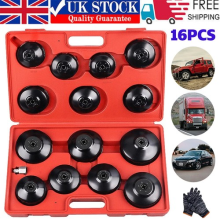 16pcs Cap Type Oil Filter Wrench Socket Tool Car Automotive Removal Socket Kit